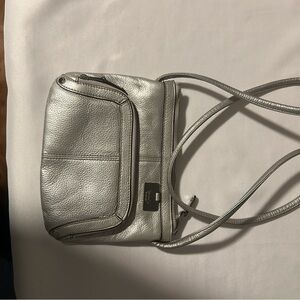 Tignanello Chic Silver Crossbody Bag